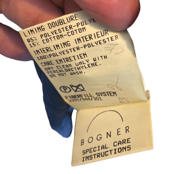 Bogner vintage black quilted long line jacket faux fur hood 4 - Picture 10 of 11